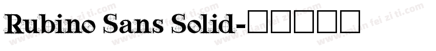 Rubino Sans Solid字体转换